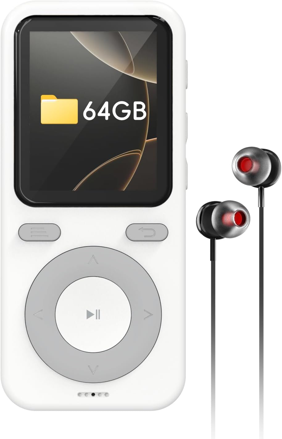 64GB MP3 Player with Bluetooth,Portable HiFi Lossless Sound Bluetooth MP3 Player with Speaker,Voice Recorder,Shuffle for Sport,Hiking,Running,Micro SD Card up to 128GB