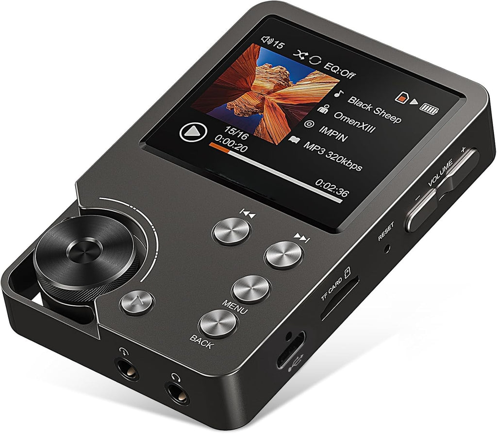 MP3 Player, Lossless DSD High Resolution Portable HiFi Digital Audio Music Player with 64GB Memory Card, Support up to 256GB